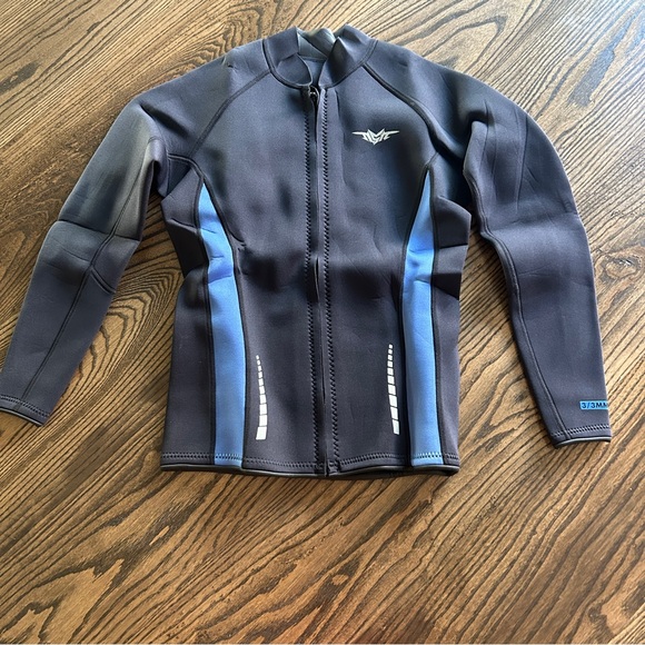 Seaskin Wetsuit Tops for Mens 3mm Front Zipper - Picture 2 of 5